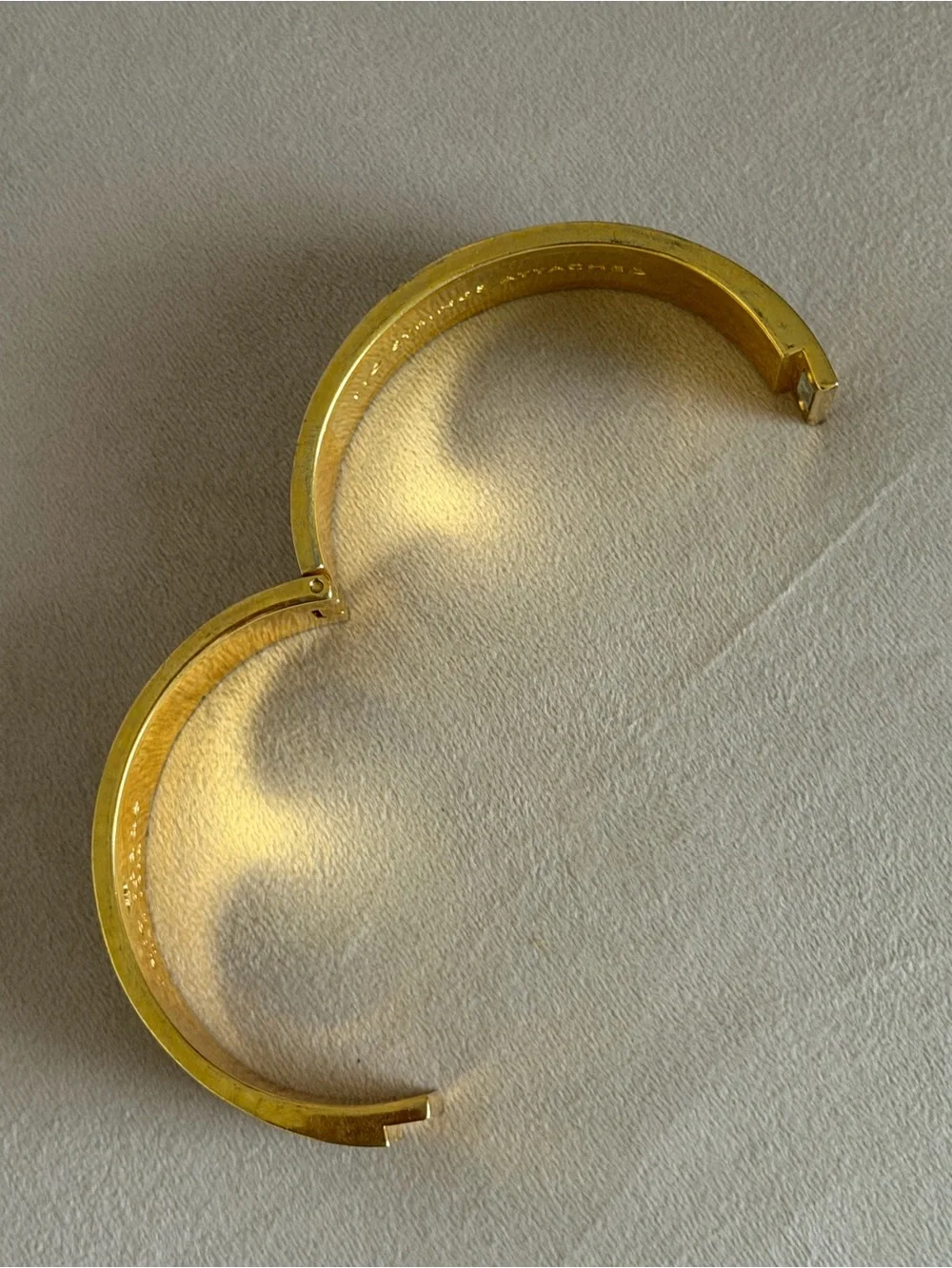 kate spade Gold Black & White Striped Bangle Bracelet